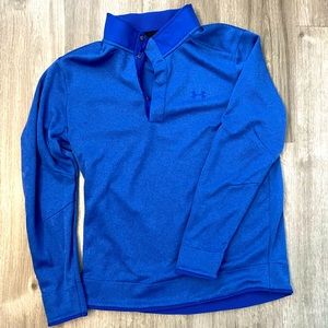 Under Armour Golf Sweater/Fleece Mock Sweatshirt. Royal Blue